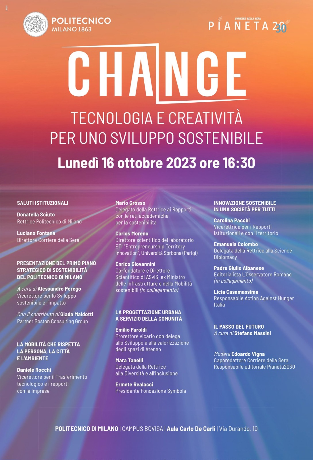 CHANGE - Tecnologia e creatività per uno sviluppo sostenibile